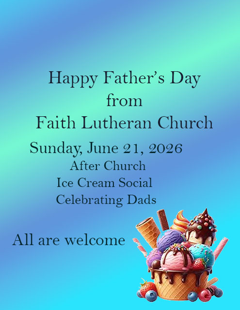 Father's Day Ice Cream Social June 21st